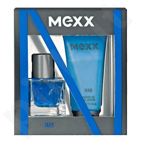 Mexx Man, rinkinys tualetinis vanduo vyrams, (EDT 50ml + 150ml dušo želė)