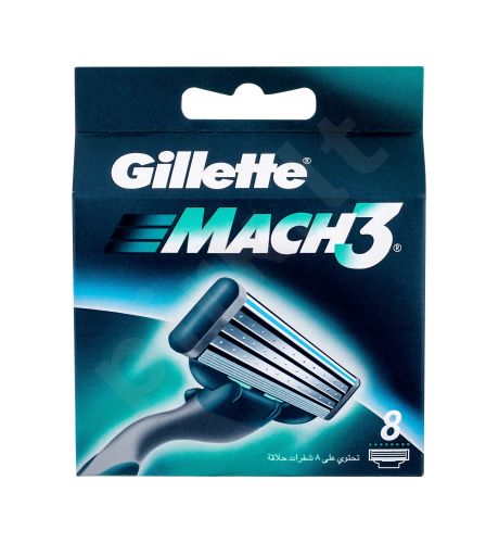 Gillette Mach3, skutimosi peiliukų galvutės vyrams, 8pc
