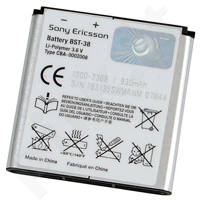 Sony Ericsson BST-38 Li-Polymer 930mAh