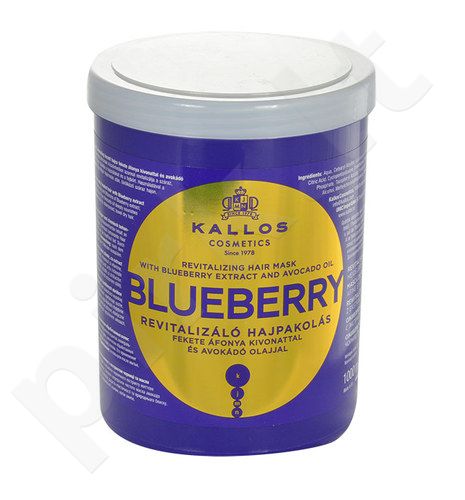Kallos Cosmetics Blueberry, plaukų kaukė moterims, 1000ml