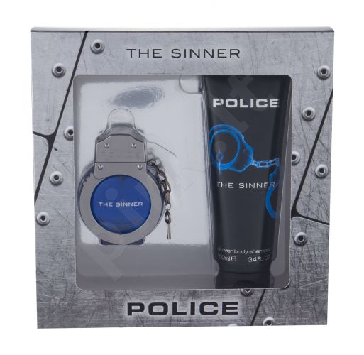 Police The Sinner, rinkinys tualetinis vanduo vyrams, (EDT 30 ml + dušo želė 100 ml)