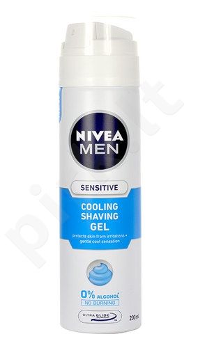 Nivea Men Sensitive, Cooling, skutimosi želė vyrams, 200ml