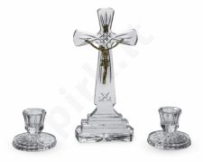 Kristaus Stiklinis Komplektas su žvakidėm