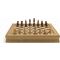 Šachmatų, šaškių, Tria rinkinys medinėje dėžutėje
