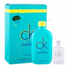 Calvin Klein Summer 2020, CK One, rinkinys tualetinis vanduo moterims ir vyrams, (EDT 100 ml + EDT CK One 15 ml + Stickers)