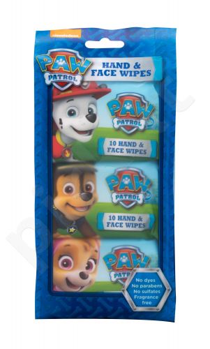 Nickelodeon Paw Patrol, Hand & Face Wipes, drėgnosios servetėlės vaikams, 30pc
