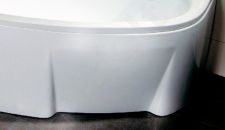 ASYMMETRIC vonios panelė 150 L balta su tvirtinimu