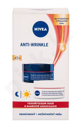 Nivea Firming, Anti Wrinkle, rinkinys dieninis kremas moterims, (Daily Facial kremas 50 ml + Night Facial kremas 50 ml)