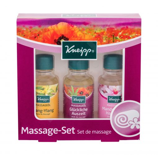 Kneipp Massage Oil, rinkinys masažui moterims, (Massage Oil Ylang-Ylang 20 ml + Massage Oil Happy Times 20 ml + Massage Oil Almond Blossoms 20 ml)