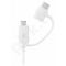DG930DWEG Cable combo with adapter microUSB & USB-C, 1,5m (White)
