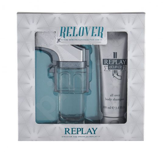 Replay Relover, rinkinys tualetinis vanduo vyrams, (EDT 50 ml + dušo želė 100 ml)
