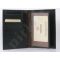 KRENIG Classic 12044 -  ekskliuzivinis juodas odinis dėklas dokumentams