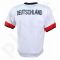 Marškinėliai futbolui Reda Niemcy Junior balta-raudona