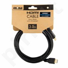 Kabelis 4World HDMI - HDMI Greita sparta 3m