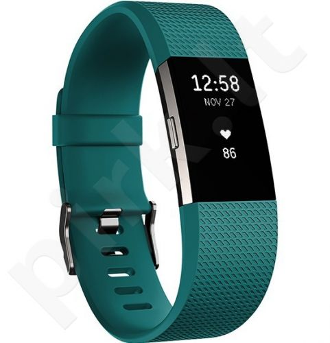 Fitbit Charge 2 Teal Silver - Small
