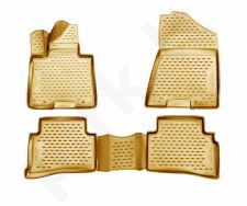Guminiai kilimėliai 3D KIA Sportage 2016->, 4 pcs. /L38021B /beige