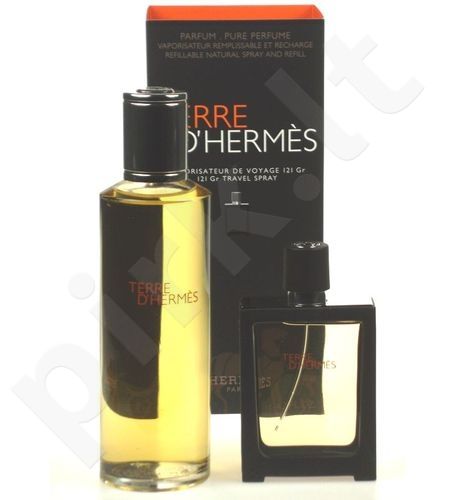 Hermes Terre D´Hermes, rinkinys Perfume vyrams, (Perfume 30 ml daugkartinis (papildymas (refill)able) bottle + Perfume 125 ml papildymas (refill))