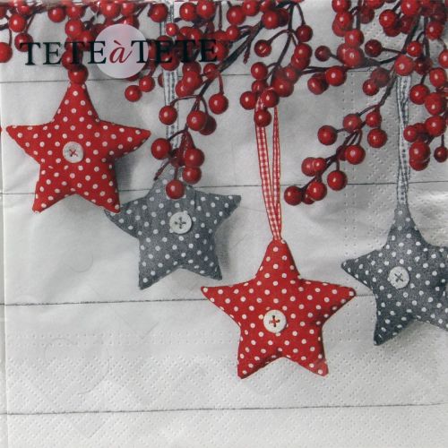Servetėlės Tat Bn Gray-Red Stars