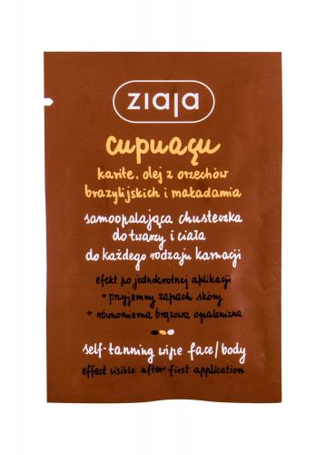Ziaja Cupuacu, Self-Tanning Wipe, savaiminio įdegio produktas moterims, 1pc