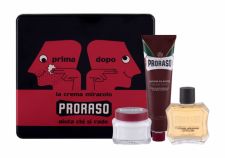 PRORASO After Shave Lotion, Red, rinkinys losjonas po skutimosi vyrams, (losjonas po skutimosi 100 ml + skutimosi kremas 150 ml + Before-skutimosi kremas 100 ml + Jar)