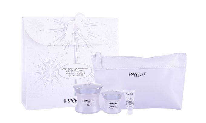PAYOT Uni Skin, rinkinys dieninis kremas moterims, (Daily Facial Care 50 ml + paakių kremas 15 ml + CC kremas 4 ml + kosmetika krepšys)