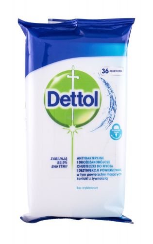 Dettol Antibacterial, Cleansing Surface Wipes, Antibacterial Product moterims ir vyrams, 36pc
