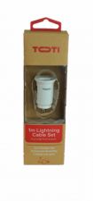 TOTI Dual USB Car Charger with Lightning non-MFI cable 1m 2.1A (White)