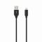 TOTI Braided cable 1 m 2A /metal head USB-A to Lighting non MFI (Black)
