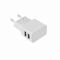 TOTI Wall Charger with Lightning Cable, 1 m, Dual USB 2.4A (White)