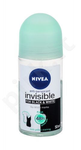 Nivea Invisible For Black & White, 48H, antiperspirantas moterims, 50ml
