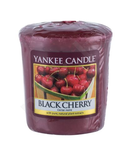 Yankee Candle Black Cherry, aromatizuota žvakė moterims ir vyrams, 49g
