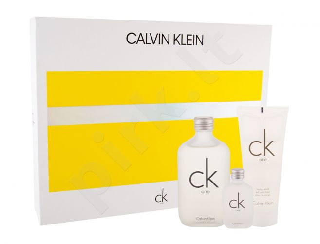 Calvin Klein CK One, rinkinys tualetinis vanduo moterims ir vyrams, (EDT 100 ml + EDT 15 ml + dušo želė 100 ml)