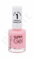 Rimmel London Super Gel French Manicure, STEP1, nagų lakas moterims, 12ml, (091 English Rose)