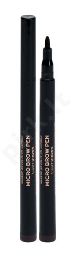 Makeup Revolution London Micro Brow Pen, antakių kontūrų pieštukas moterims, 1ml, (Dark Brown)