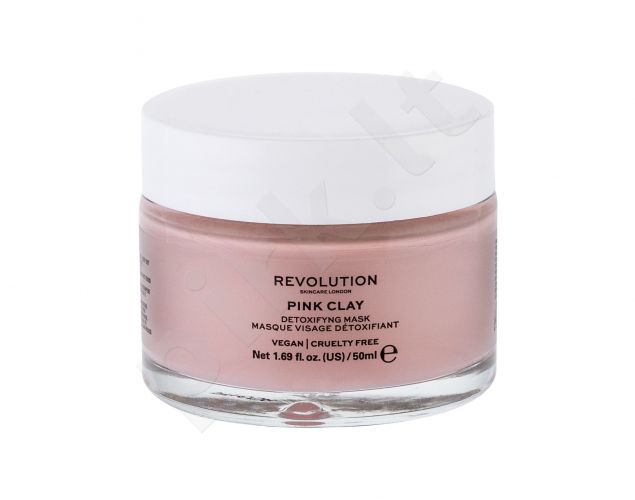 Makeup Revolution London Skincare, Pink Clay, veido kaukė moterims, 50ml