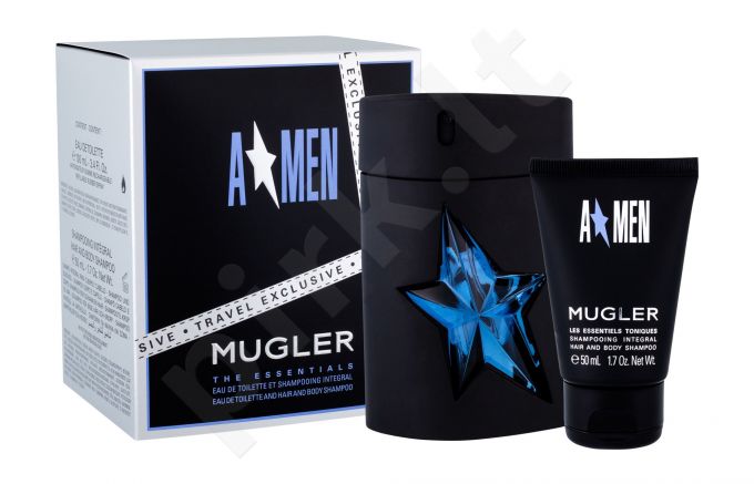 Thierry Mugler Rubber, A*Men, rinkinys tualetinis vanduo vyrams, (EDT 100 ml Rubber + dušo želė 50 ml)