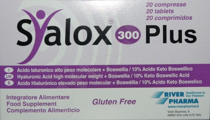 Maisto papildas Syalox 300mg plus 20tab.-aukštos molekulinės masės hialurono rūgštis