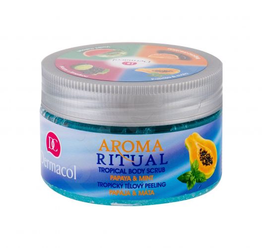 Dermacol Aroma Ritual, Papaya & Mint, kūno pilingas moterims, 200g