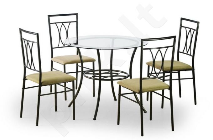 MERTON komplektas: stalas + 4 kėdės