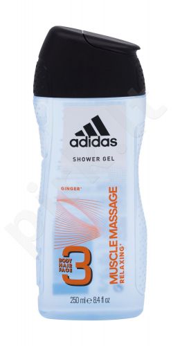 Adidas 3in1 Muscle Massage, dušo želė vyrams, 250ml