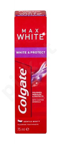 Colgate Max White, White & Protect, dantų pasta moterims ir vyrams, 75ml