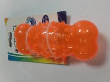 Žaislas lateksinis oranžinis kauliukas 13.5*5.6cm