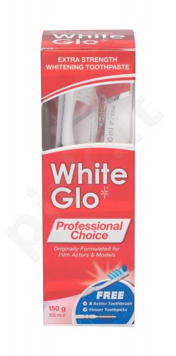 White Glo Professional Choice, rinkinys dantų pasta moterims ir vyrams, (Tooth Paste 100 ml + Tooth Brush 1 pc + Interdental Brush 8 pcs)