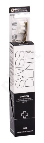 Swissdent Repair & Whitening, Crystal, rinkinys dantų pasta moterims ir vyrams, (Whitening Tooth kremas 50 ml + Tooth Brush Profi Whitening Soft 1 pc Gold)