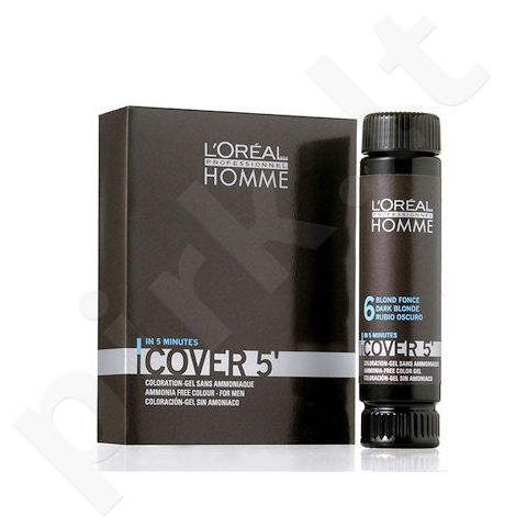 L´Oréal Professionnel Homme, Cover 5´, plaukų dažai vyrams, 3x50ml, (5 Light Brown)