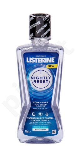 Listerine Mouthwash, Nightly Reset, burnos skalavimo skytis moterims ir vyrams, 400ml