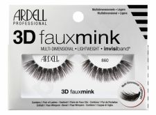 Ardell 3D Faux Mink, 860, dirbtinės blakstienos moterims, 1pc, (Black)